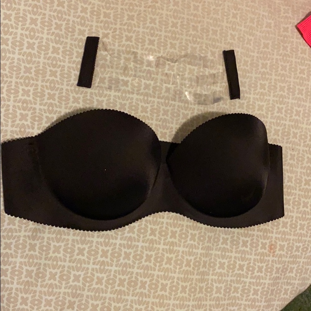 Shein black strapless bra